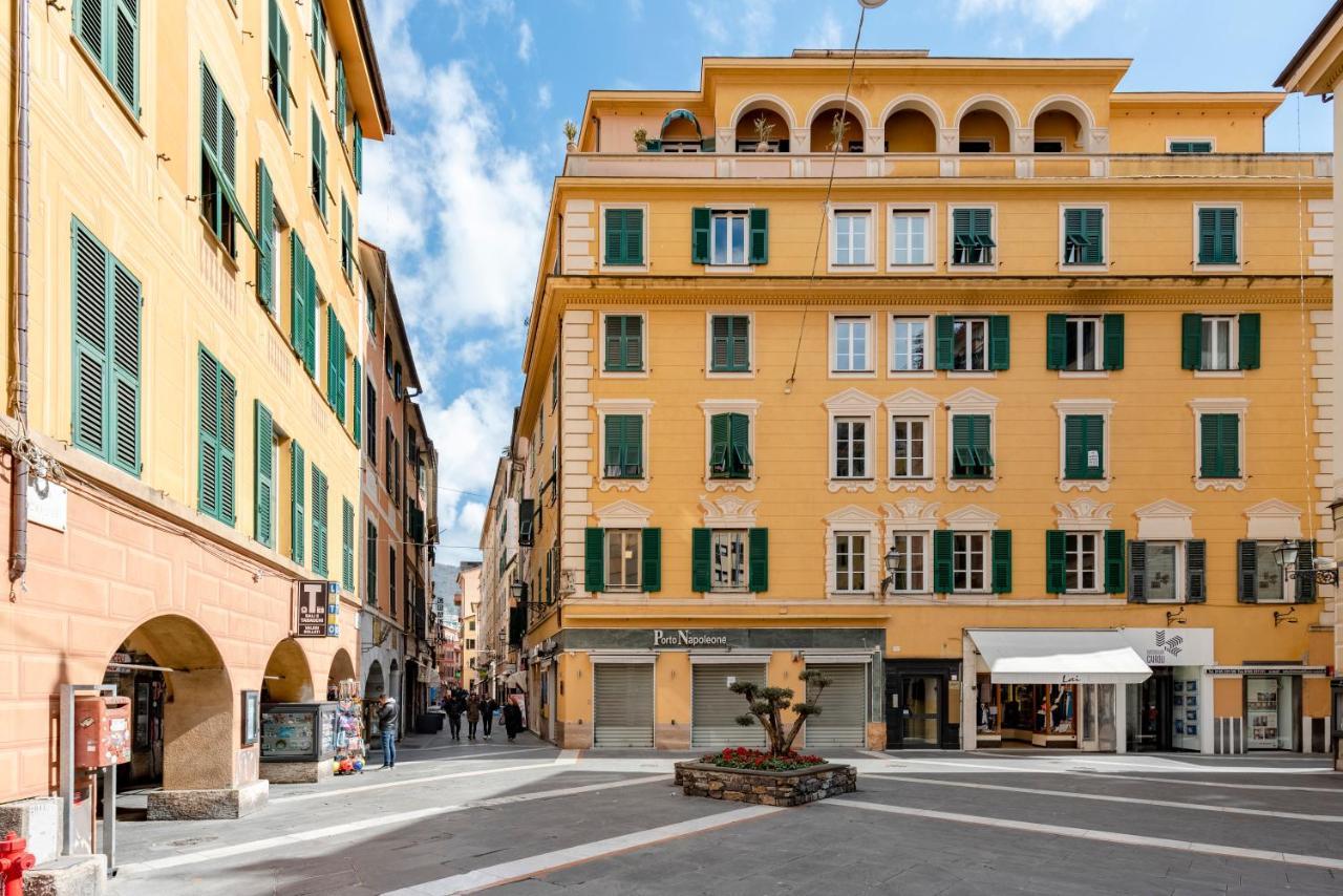 Mazzini 12 Very Central Apartment With Private Garage, Air Conditioning, Wifi, Just 50 Meters From The Beach Rapallo Bagian luar foto